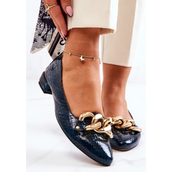 leather lacquered snakeskin pumps σε προσφορά