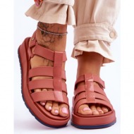  zaxy women`s vegan velcro sandals jj285016 dusty pink