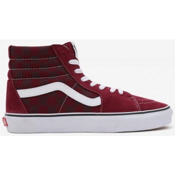 burgundy suede patterned sneakers vans σε προσφορά