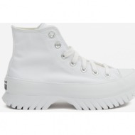  white women`s ankle sneakers on the converse platform chuck taylor - women