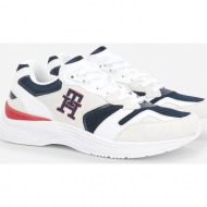  white men`s leather sneakers tommy hilfiger - men