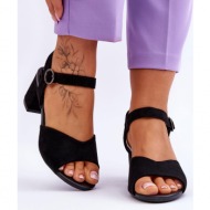  comfortable suede heeled sandals black bellamy