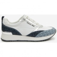  blue and white womens michael kors allie stride trainer - womens