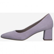  light purple women`s suede pumps with low heel tamaris - ladies