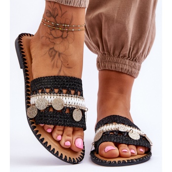 women`s knitted decorated slippers σε προσφορά