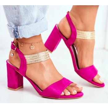 suede fuchsia enjoy women`s high heel σε προσφορά