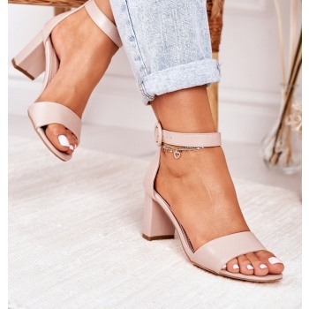 women`s high heel sandals powder pink σε προσφορά