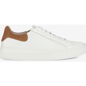 geox white mens leather sneakers - men