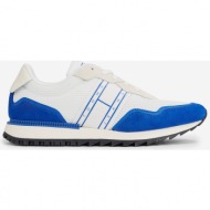  blue and white mens suede sneakers tommy hilfiger tommy jeans runne - men