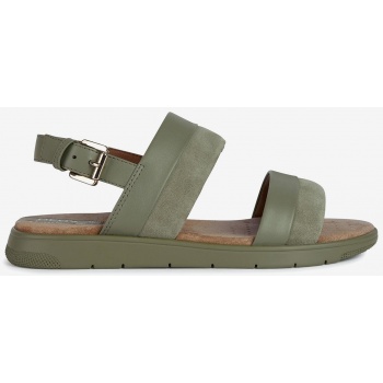green women`s leather sandals geox  σε προσφορά