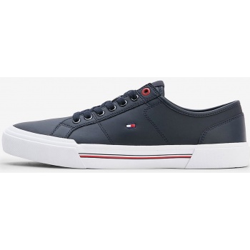 dark blue mens leather sneakers tommy σε προσφορά