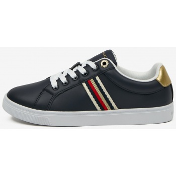 dark blue womens leather sneakers tommy σε προσφορά