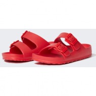  defacto girl eva double band buckled slippers