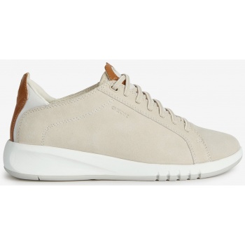 geox beige women`s leather sneakers  σε προσφορά