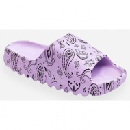  fashionable women`s slippers on a massive platform purple lorette