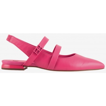 dark pink women`s leather ballerinas σε προσφορά