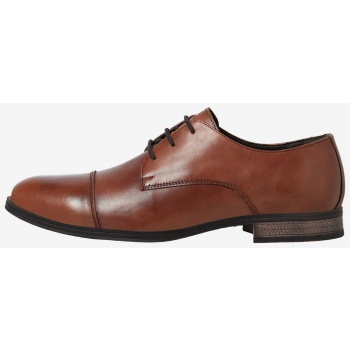 brown men`s leather shoes jack & jones σε προσφορά