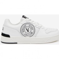  white mens leather sneakers versace jeans couture starlight - men