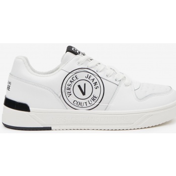 white mens leather sneakers versace σε προσφορά