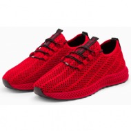  ombre men`s mesh sneakers shoes - red