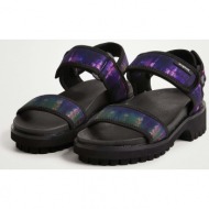  purple and black desigual track sandal - women