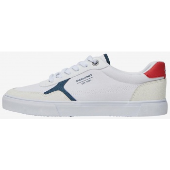white mens sneakers with suede details σε προσφορά