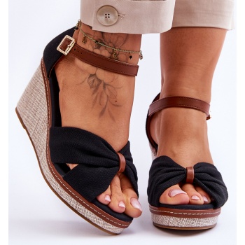 women`s wedge sandals black daphne σε προσφορά