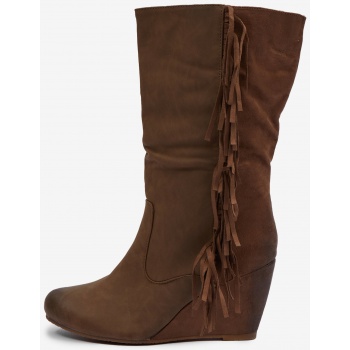 brown women`s gusset boots camaieu  σε προσφορά