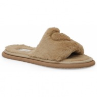  polaris plush slippers - beige - flat
