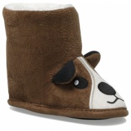  polaris plush slippers - brown - flat