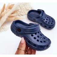  παιδικός αφρός crocs slides navy blue percy