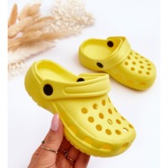  παιδικός αφρός crocs slides yellow percy