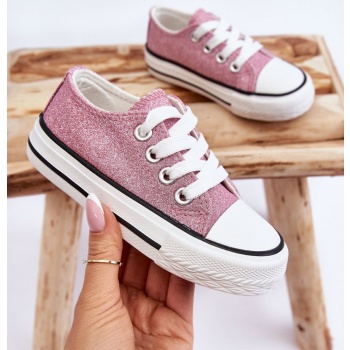 παιδικά sneakers με κόμπους dirty pink σε προσφορά