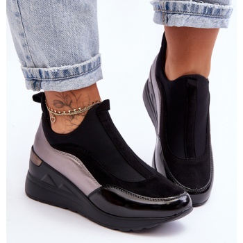 γυναικεία slip-on gusset sneakers μαύρο σε προσφορά