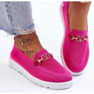  γυναικεία slip-on sneakers με διακόσμηση fuchsia alena