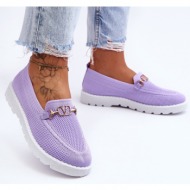  γυναικεία slip-on sneakers με διακόσμηση μωβ alena