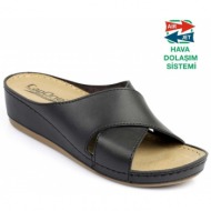  capone outfitters mules - black - flat