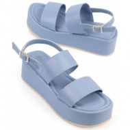  capone outfitters sandals - blue - wedge