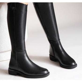 marjin knee-high boots - black - flat σε προσφορά