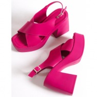  capone outfitters high heels - pink - block