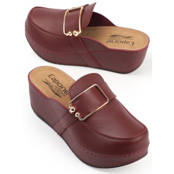 capone outfitters mules - burgundy  σε προσφορά