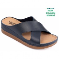  capone outfitters mules - dark blue - flat