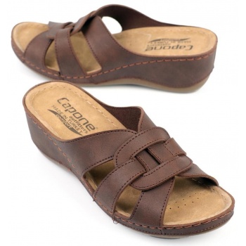 capone outfitters mules - brown - flat