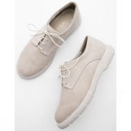  marjin oxford shoes - beige - flat