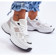  μοντέρνα γυναικεία αθλητικά παπούτσια με πλέγμα venice white