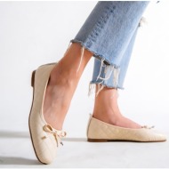  capone outfitters ballerina flats - beige - flat