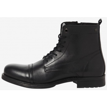 black men`s leather winter ankle boots σε προσφορά