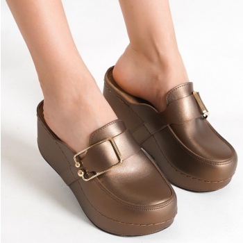 capone outfitters mules - brown - flat σε προσφορά