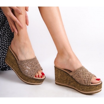 capone outfitters mules - brown - wedge σε προσφορά