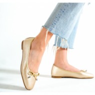  capone outfitters ballerina flats - gold - flat
